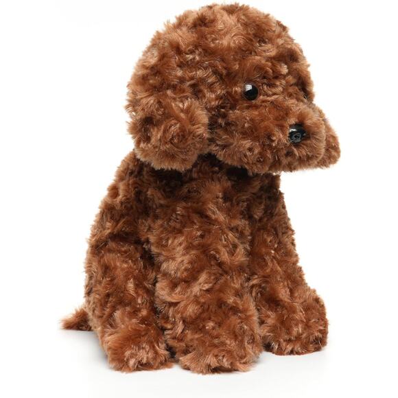 Labradoodle Plush Toy 12 Inch Fluffy Red Poodle Stuffed Dog Puppy Gift for Kids - Picture 9 of 9